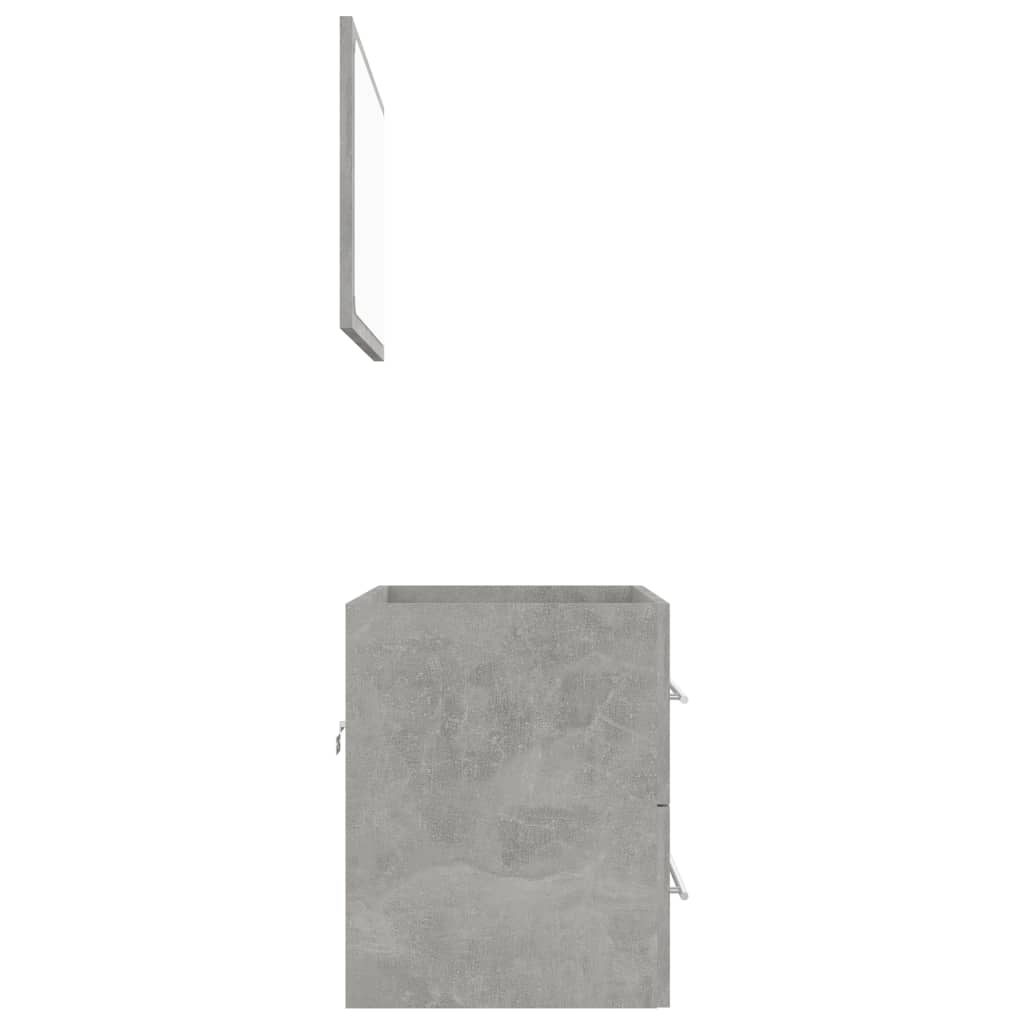 vidaXL 2-częściowy zestaw mebli łazienkowych, szarość betonu, płyta