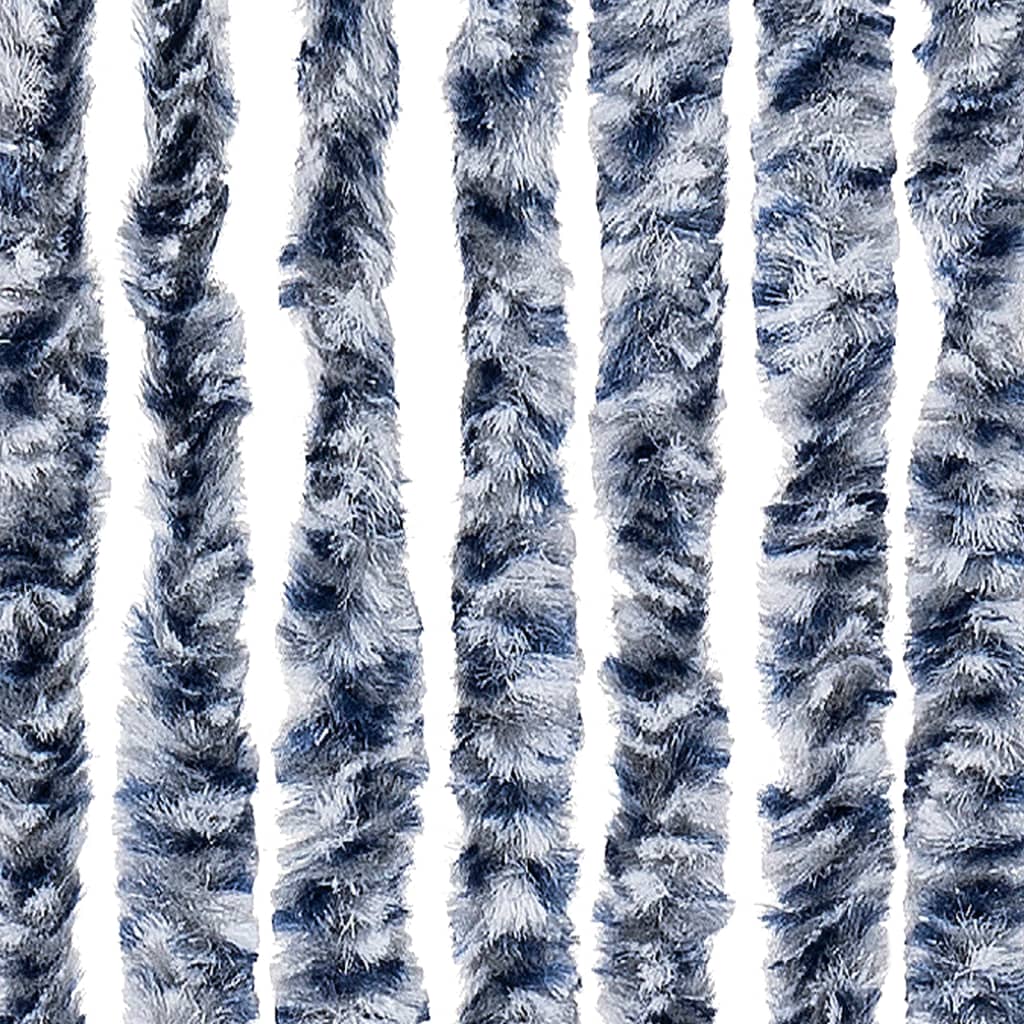vidaXL Zasłona przeciwko owadom, niebiesko-biała, 100x200 cm, szenil
