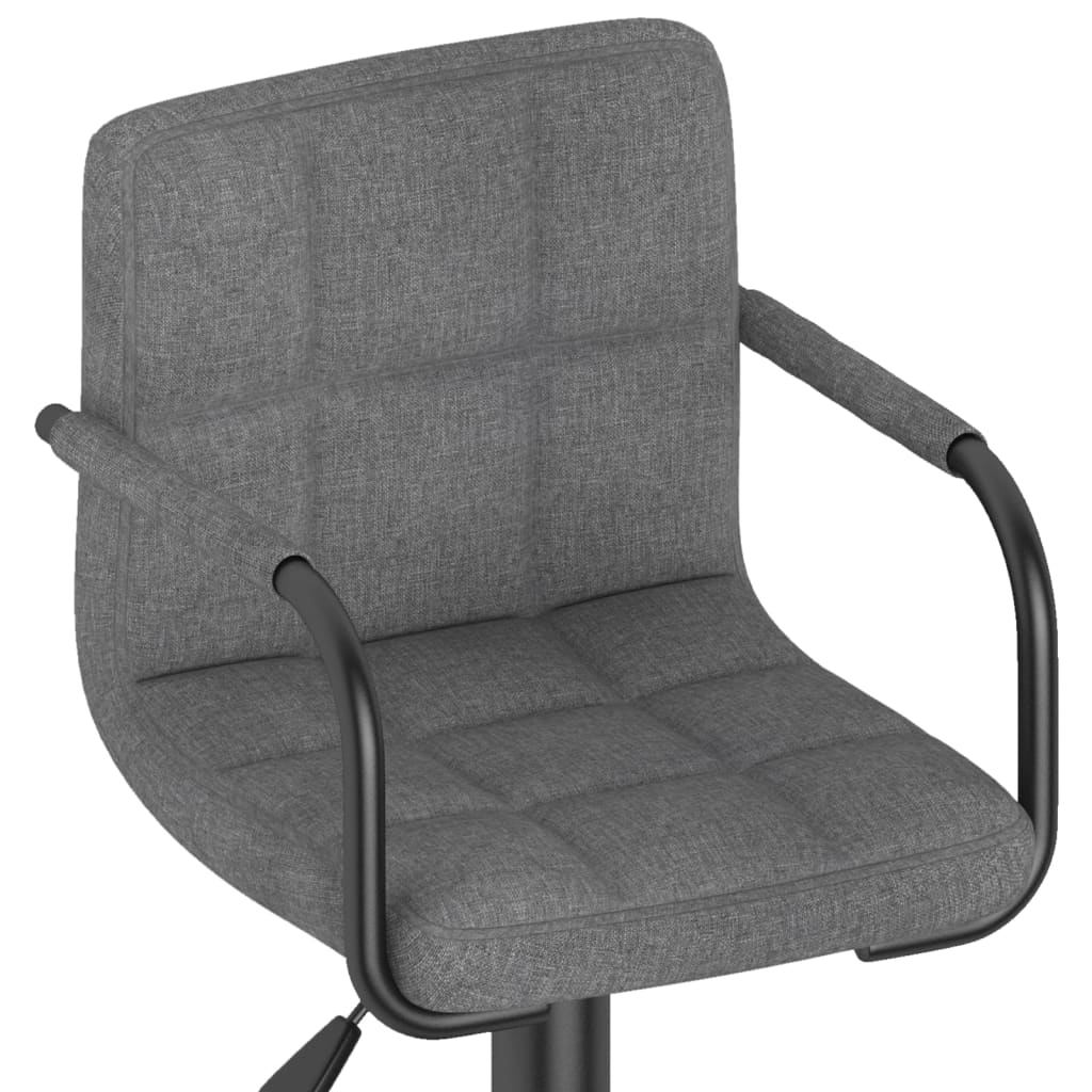 vidaXL Krzesła barowe, 2 szt., jasnoszare, tapicerowane tkaniną