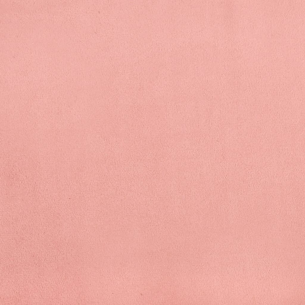 vidaXL Zagłówek uszak, różowy, 103x23x118/128 cm, aksamit