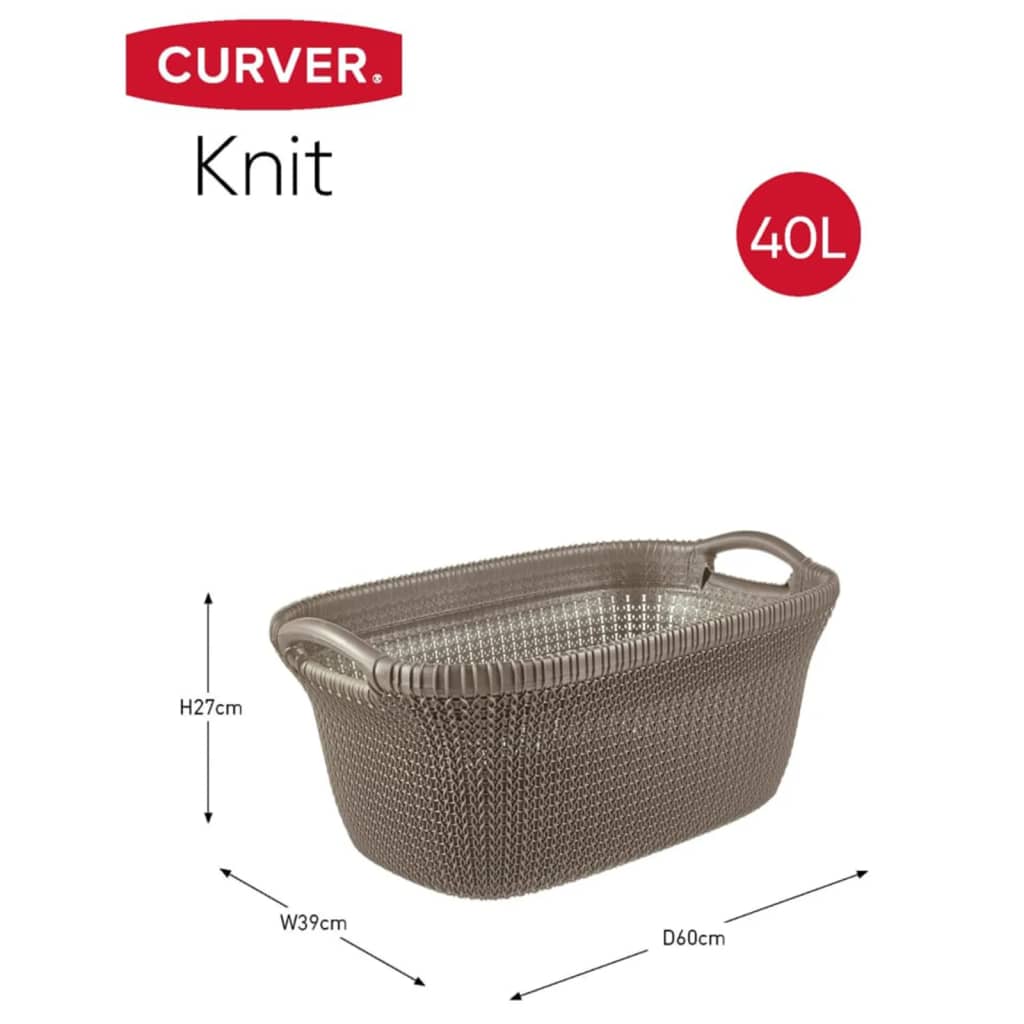 CurverKosz na pranie Knit, 40 L, metaliczny brąz
