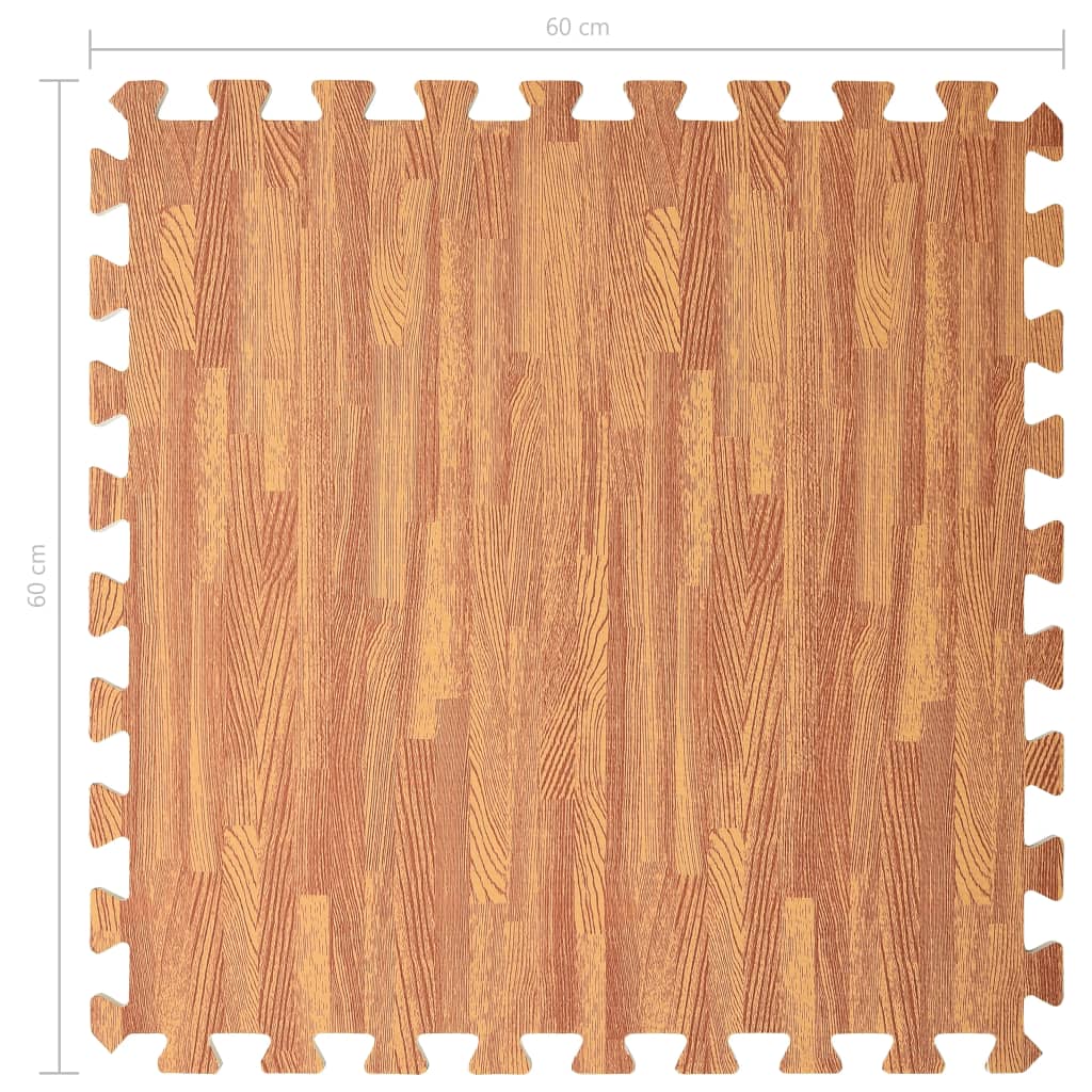 vidaXL Maty podłogowe, 24 szt, wzór drewna, 8,64 ㎡, pianka EVA