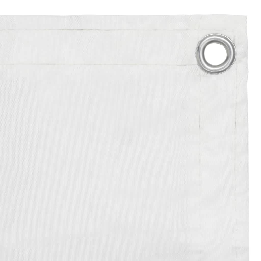vidaXL Parawan balkonowy, biały, 90x600 cm, tkanina Oxford
