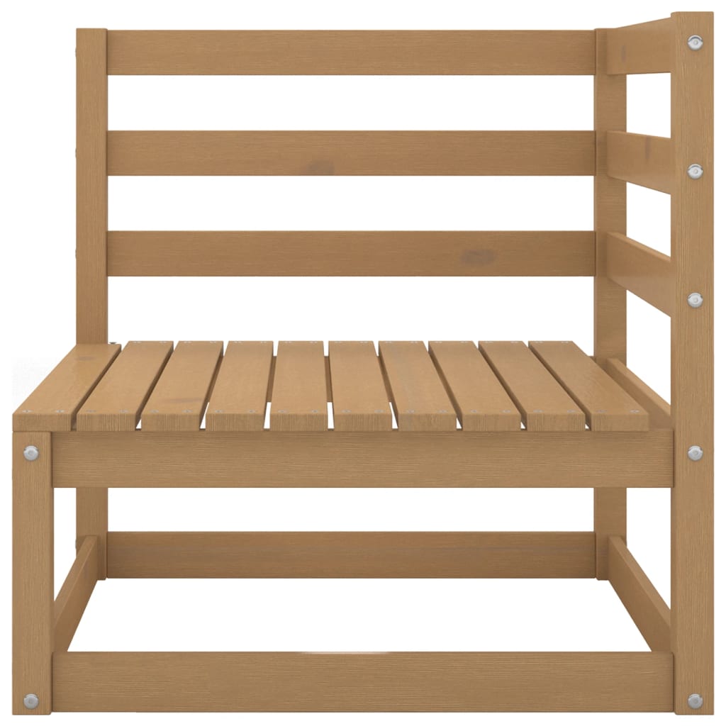vidaXL 4-osobowa sofa ogrodowa, miodowy brąz, lite drewno sosnowe