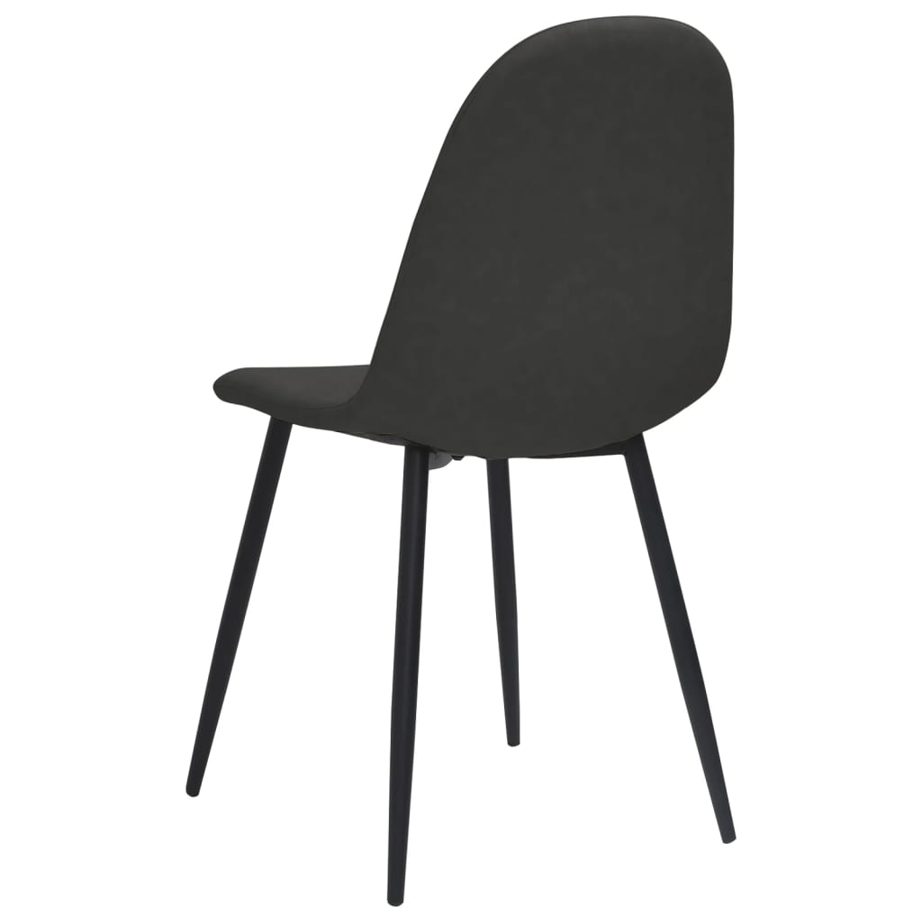 vidaXL Krzesła stołowe, 4 szt., 45x53,5x83 cm, czarne, ekoskóra