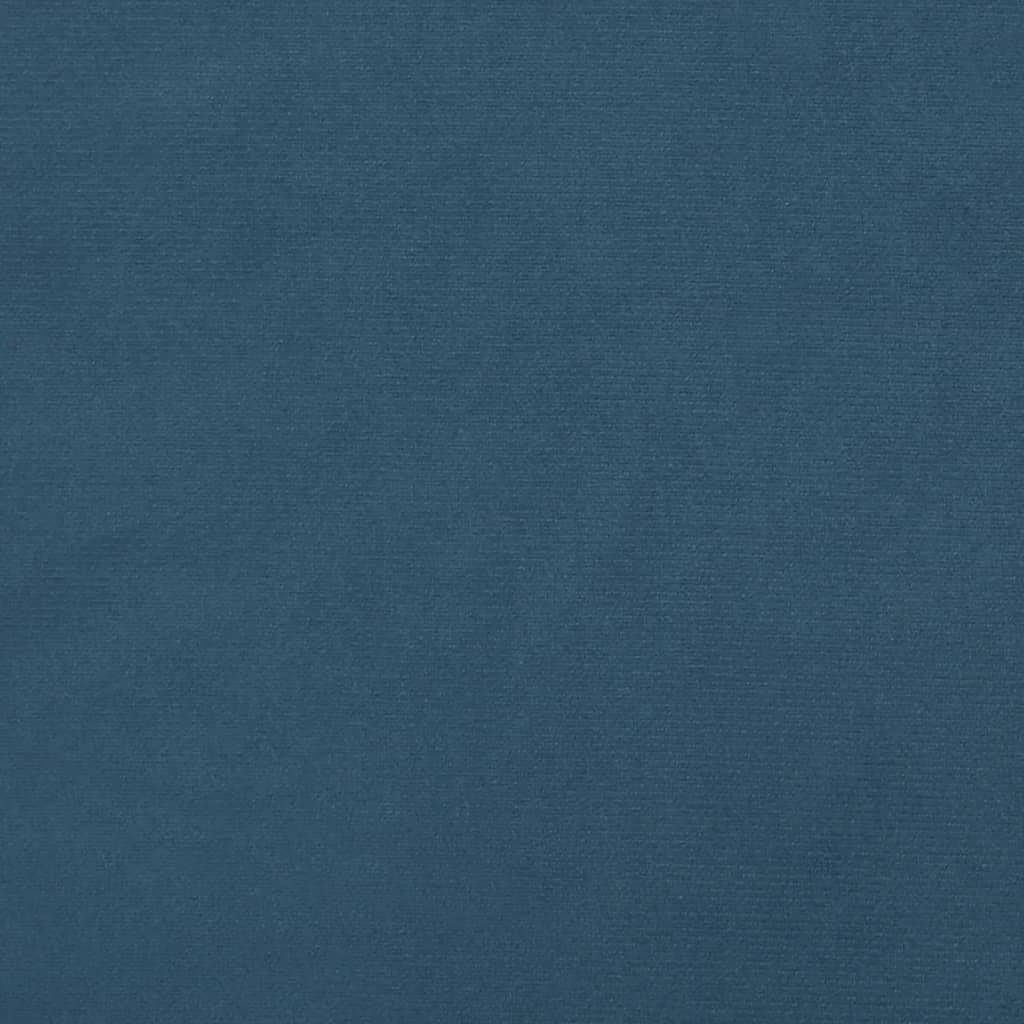 vidaXL Materac kieszeniowy, ciemnoniebieski, 90x190x20 cm, aksamit