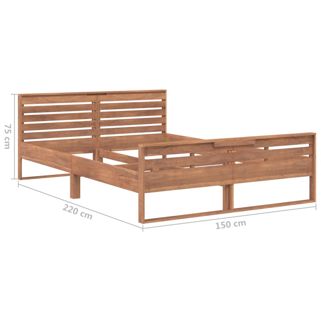 vidaXL Rama łóżka z litego drewna tekowego, 140 x 200 cm