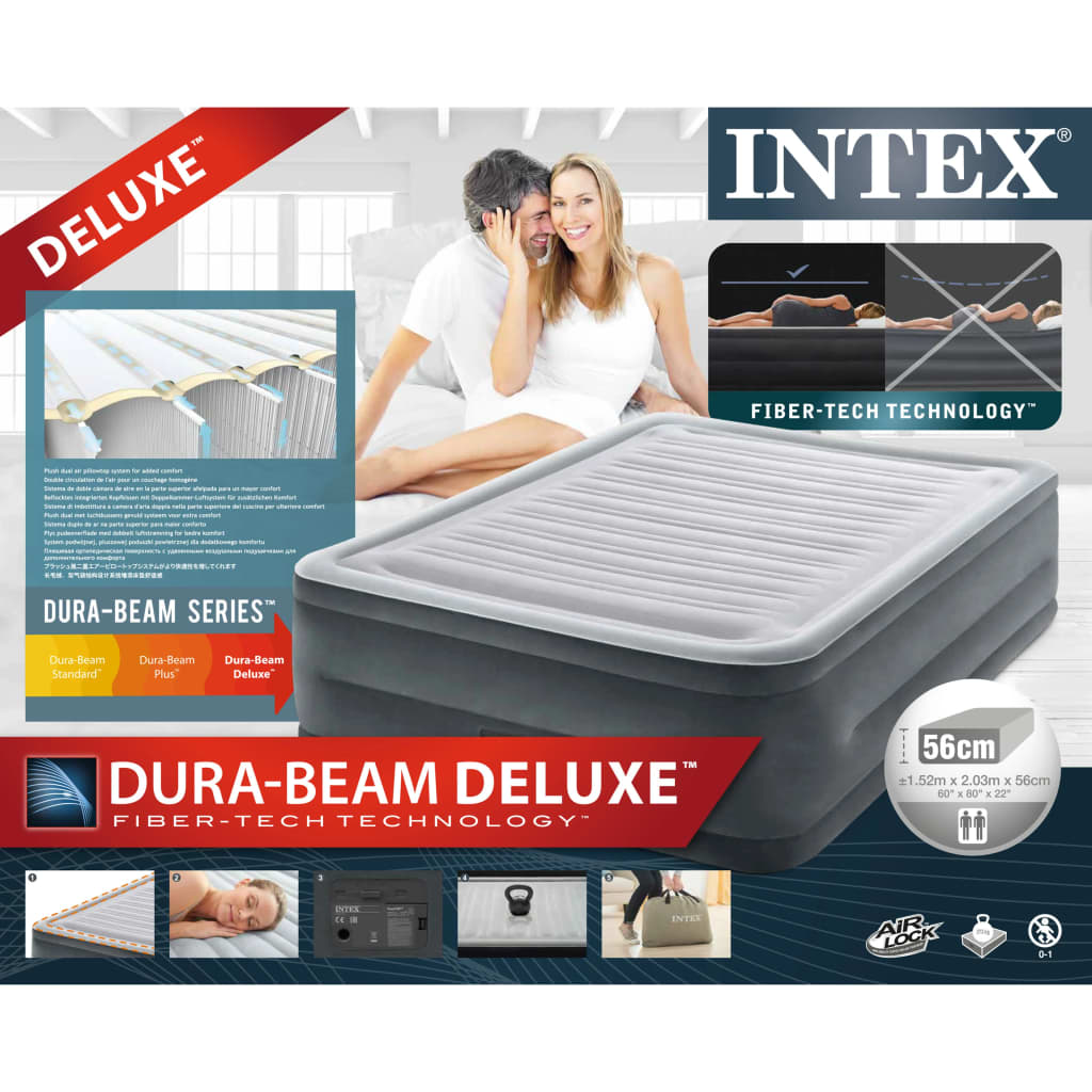 Intex Dmuchany materac Dura-Beam Deluxe Comfort Plush, 56 cm
