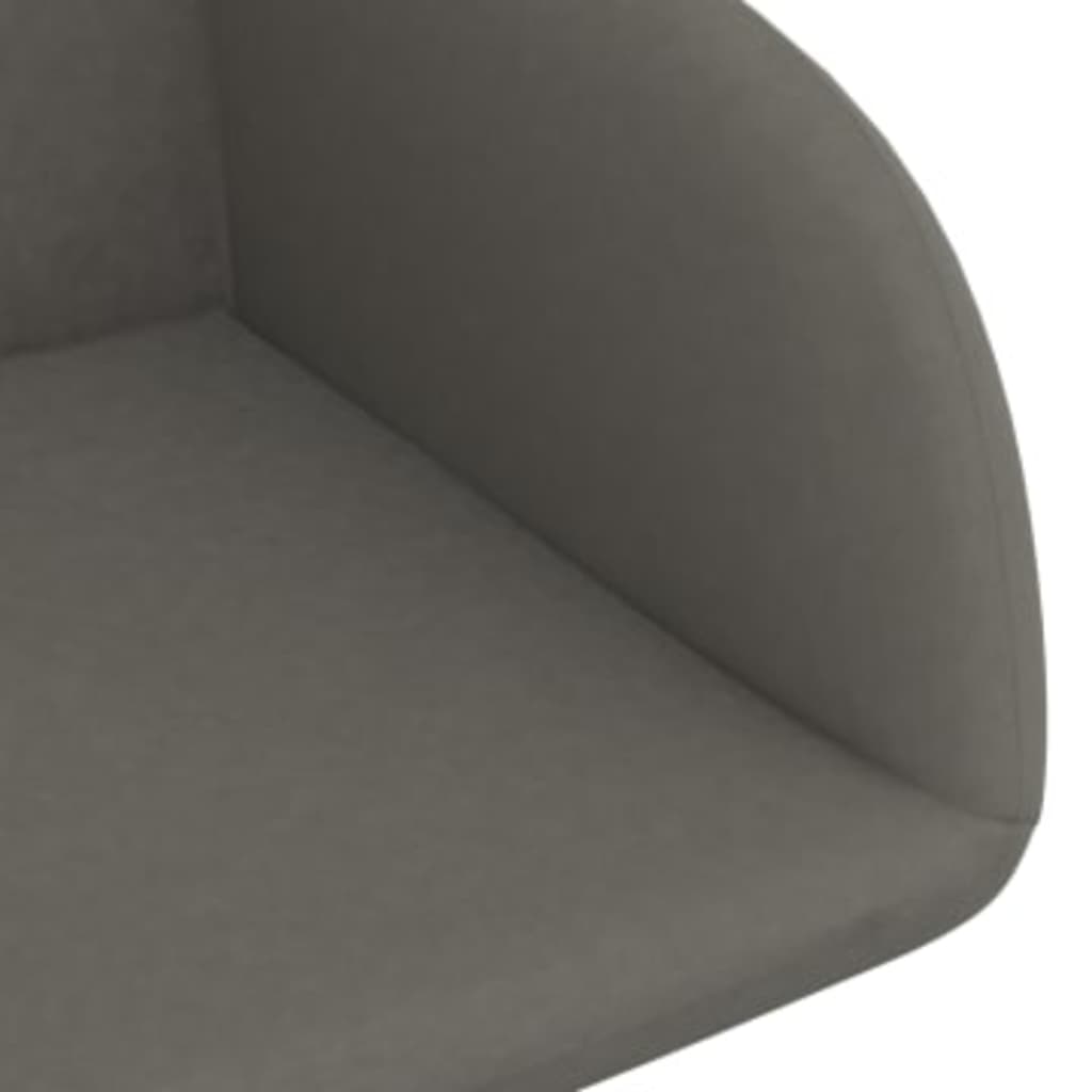 vidaXL Obrotowe krzesła stołowe, 2 szt., ciemnoszare, obite aksamitem