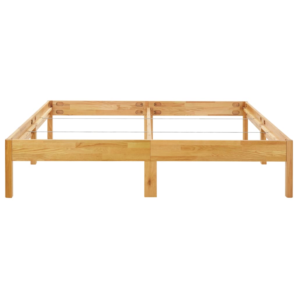 vidaXL Rama łóżka z litego drewna dębowego, 200 x 200 cm