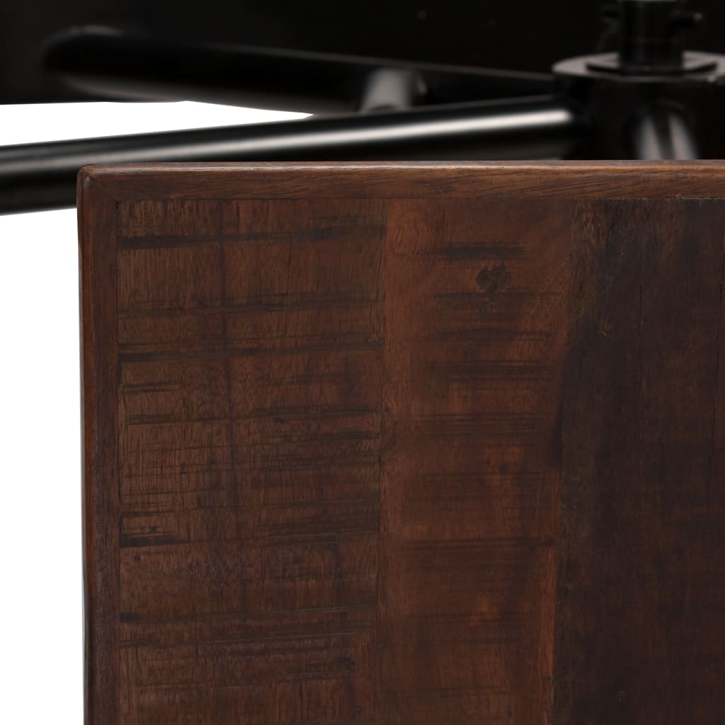 vidaXL Stolik barowy z ławkami, lite drewno z odzysku, 120x50x107 cm