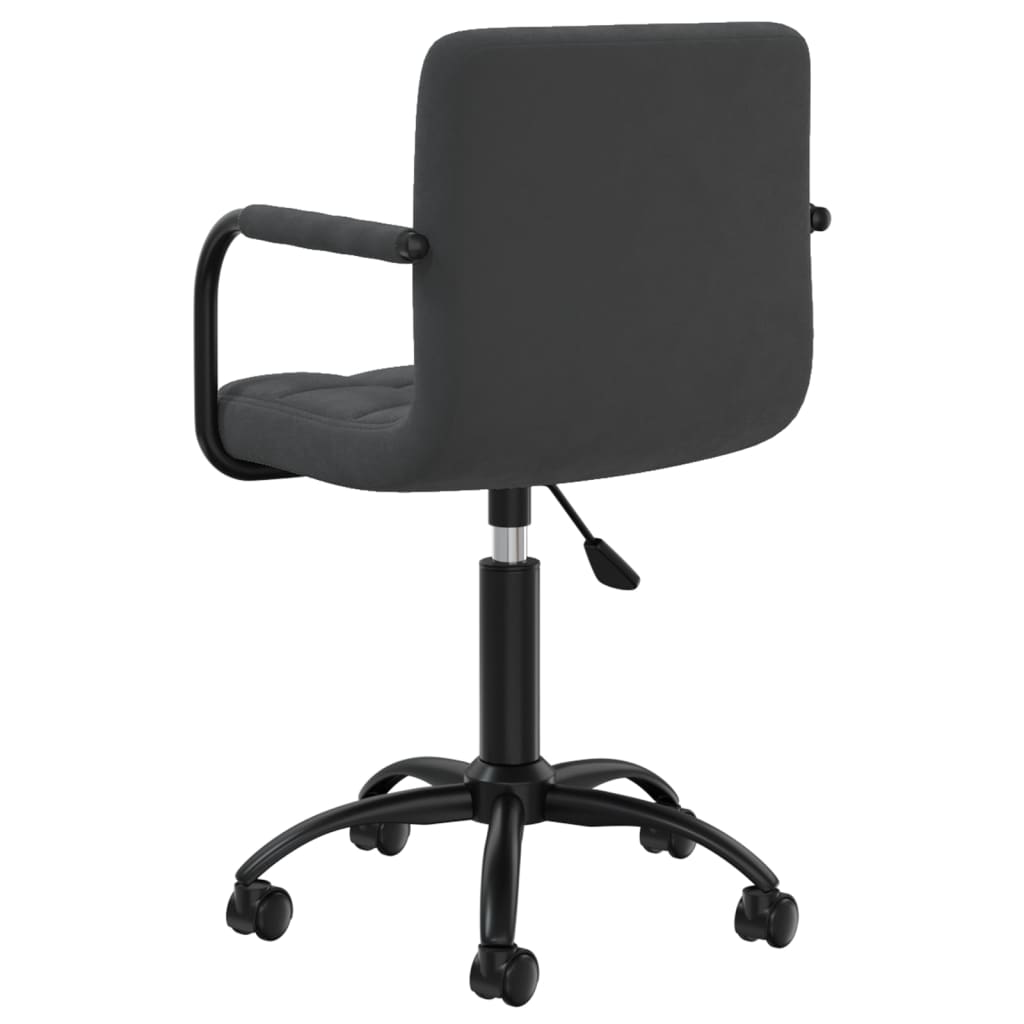 vidaXL Obrotowe krzesło biurowe, czarne, tapicerowane aksamitem
