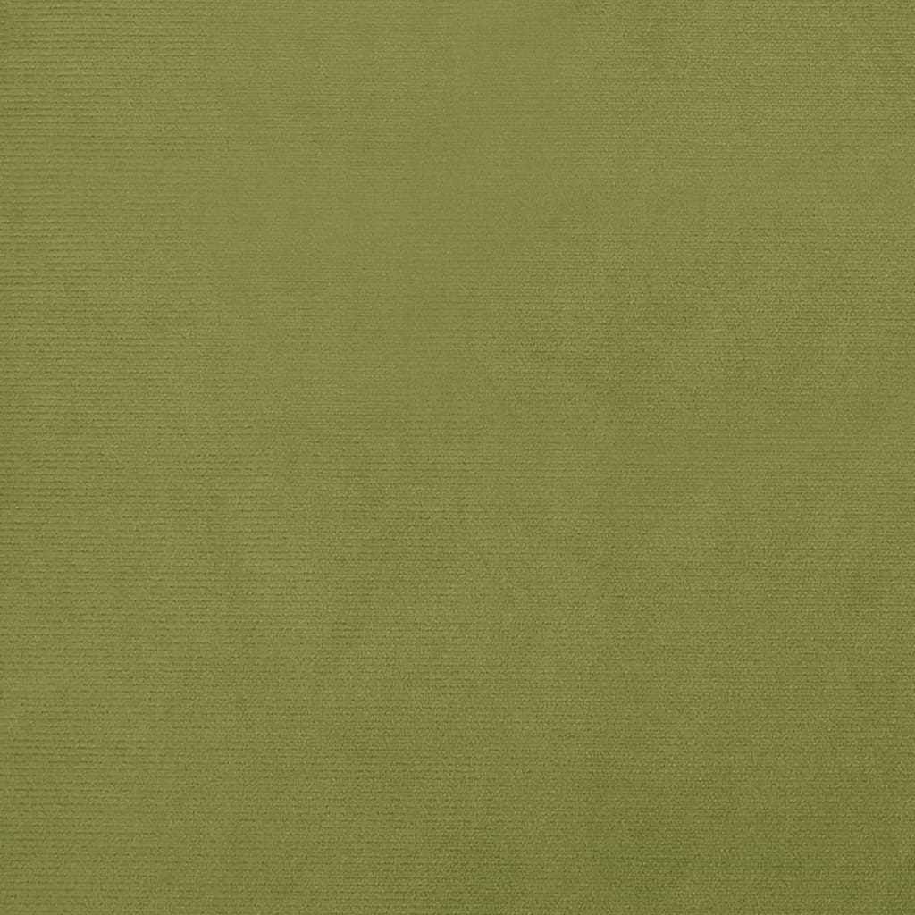 vidaXL Podnóżek, jasnozielony, 60x60x36 cm, obity aksamitem