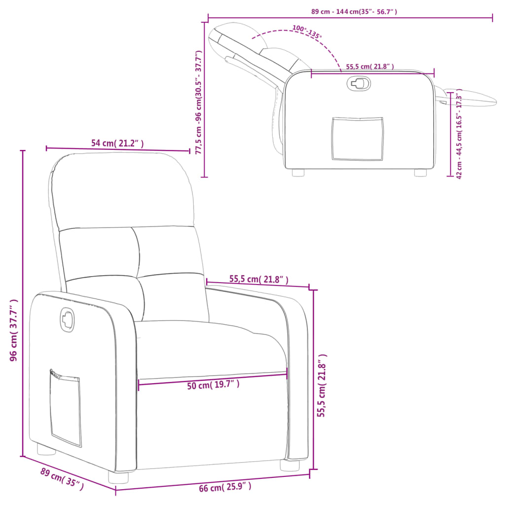 vidaXL Fotel rozkładany, ciemnozielony, tapicerowany tkaniną