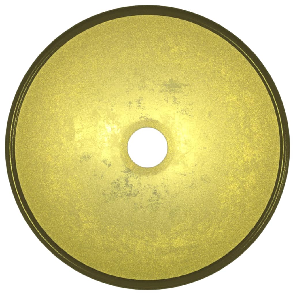 vidaXL Umywalka ze szkła hartowanego, 30x12 cm, złota