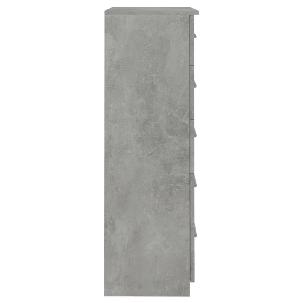 vidaXL Komoda, szarość betonu, 71x35x108 cm, płyta wiórowa