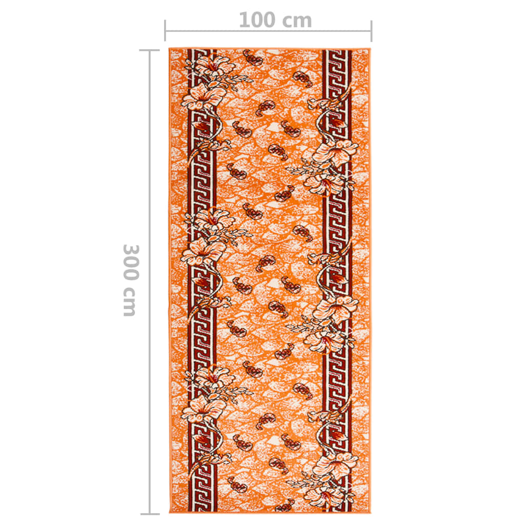 vidaXL Chodnik dywanowy, BCF, terakota, 100x300 cm