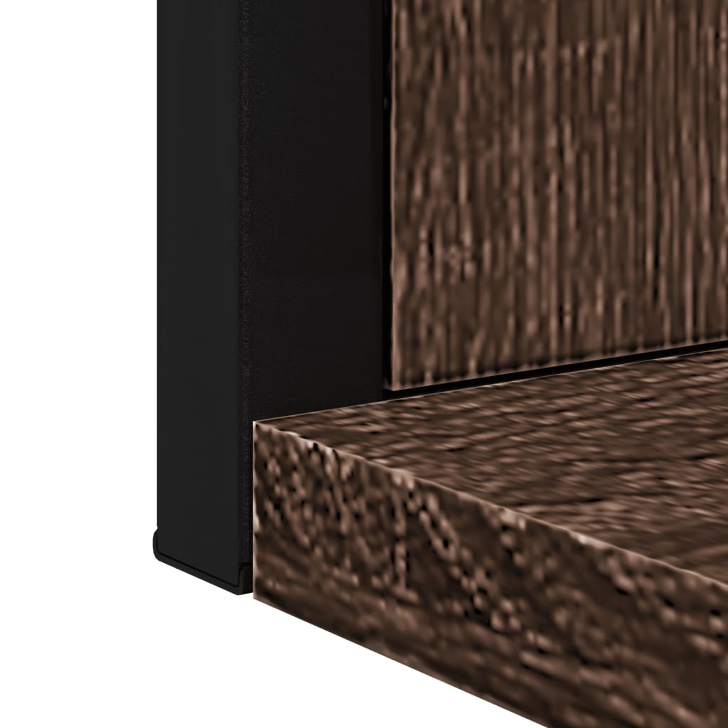 vidaXL Lustro łazienkowe z półką, brązowy dąb, 50x12x60 cm