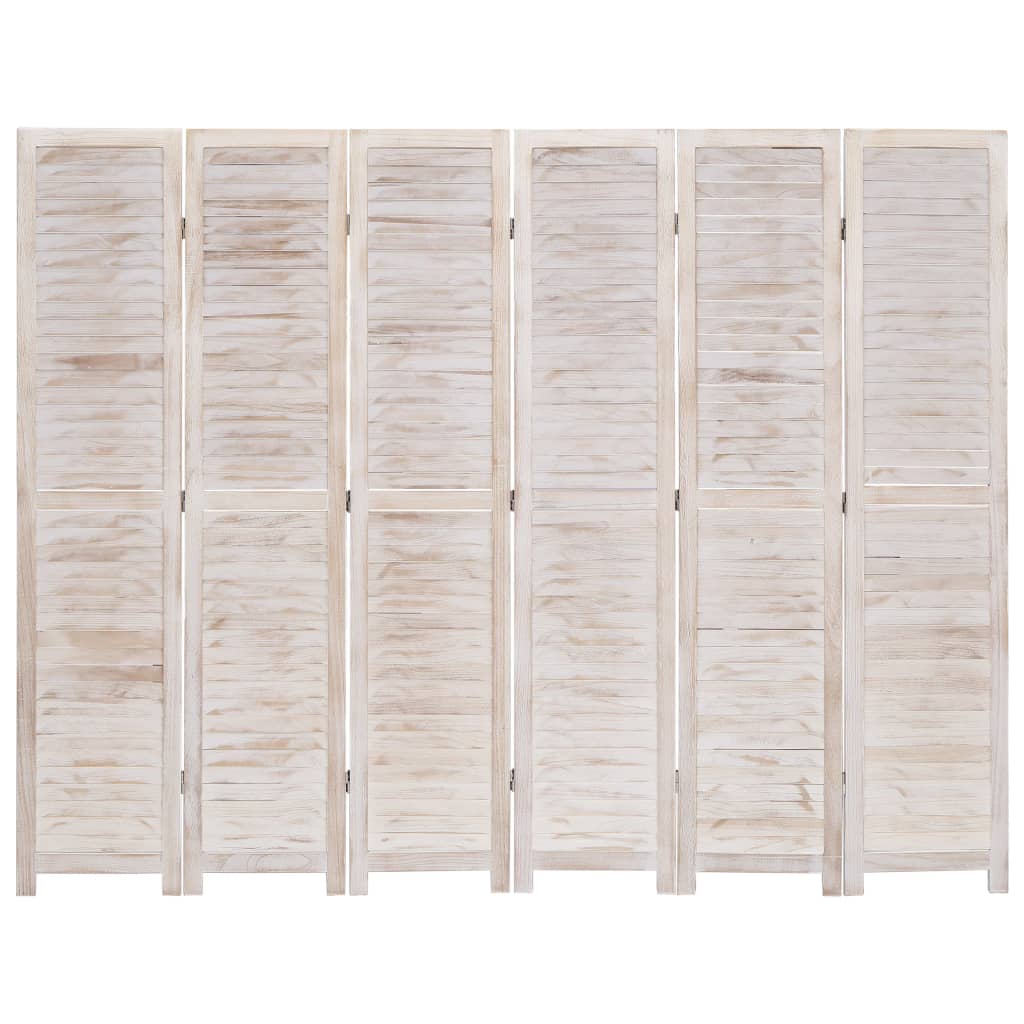 vidaXL Parawan 6-panelowy, 210 x 165 cm, drewniany