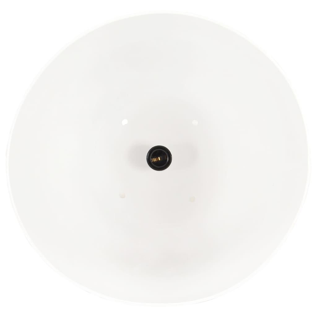 vidaXL Industrialna lampa wisząca, 25 W, biała, okrągła, 42 cm, E27