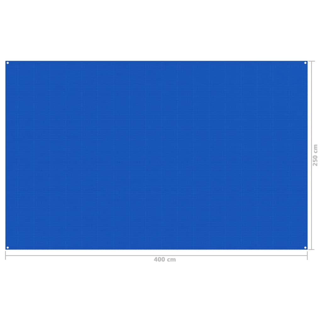 vidaXL Wykładzina do namiotu, 250 x 400 cm, niebieska