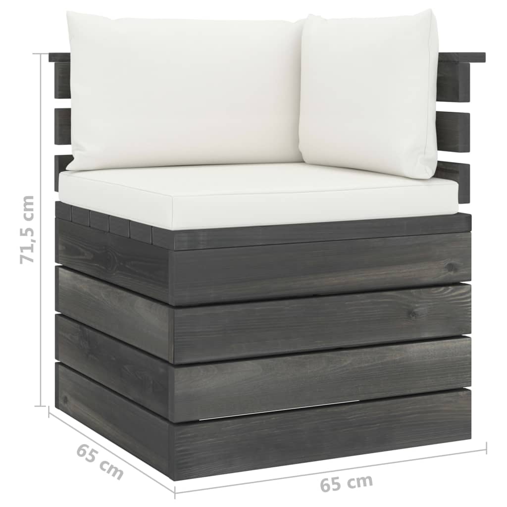 vidaXL Ogrodowa sofa 2-osobowa z palet, z poduszkami, drewno sosnowe