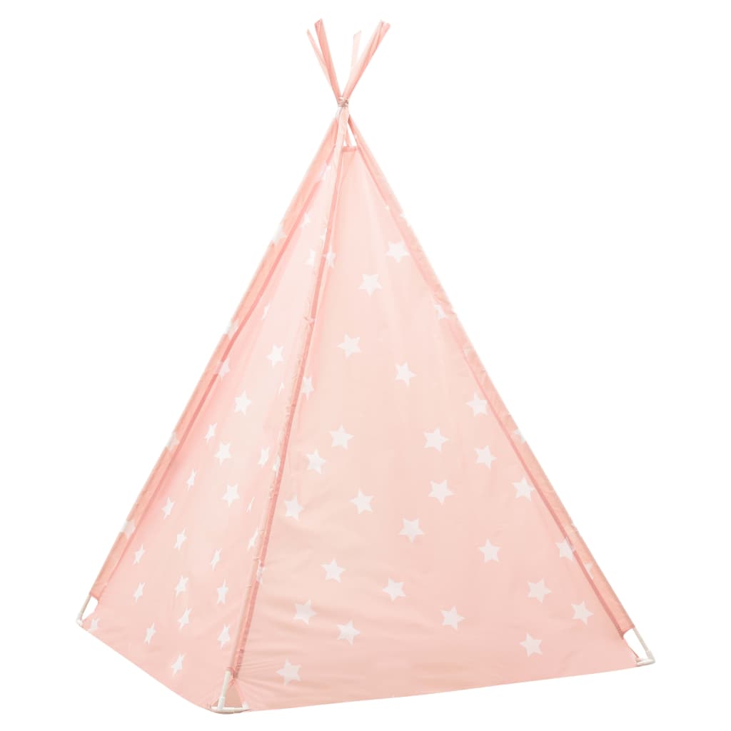 vidaXL Dziecięcy namiot tipi, z torbą, poliester, róż, 115x115x160 cm