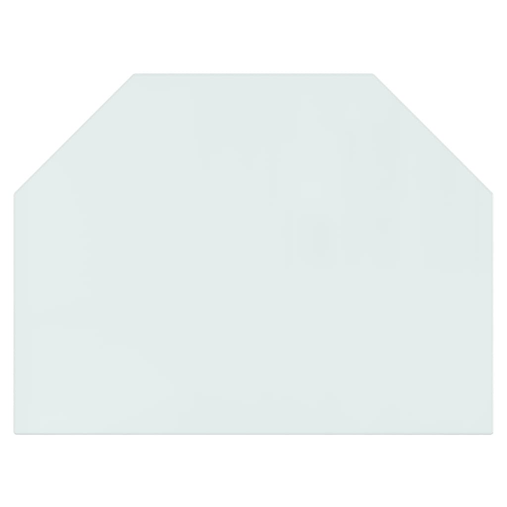 vidaXL Panel kominkowy, szklany, sześciokątny, 80x60 cm