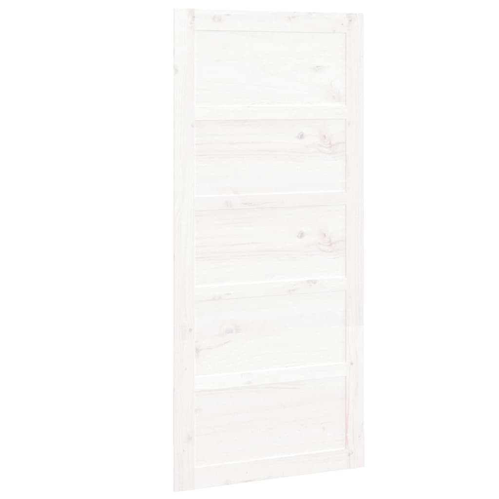 vidaXL Drzwi przesuwne, białe, 90x1,8x204,5 cm, lite drewno sosnowe