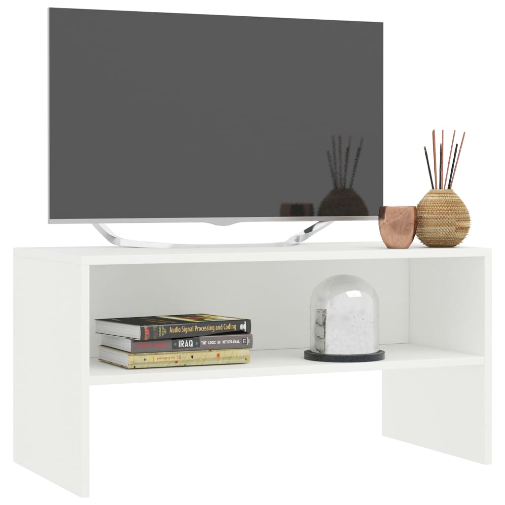 vidaXL Szafka pod TV, biała, 80x40x40 cm, materiał drewnopochodny