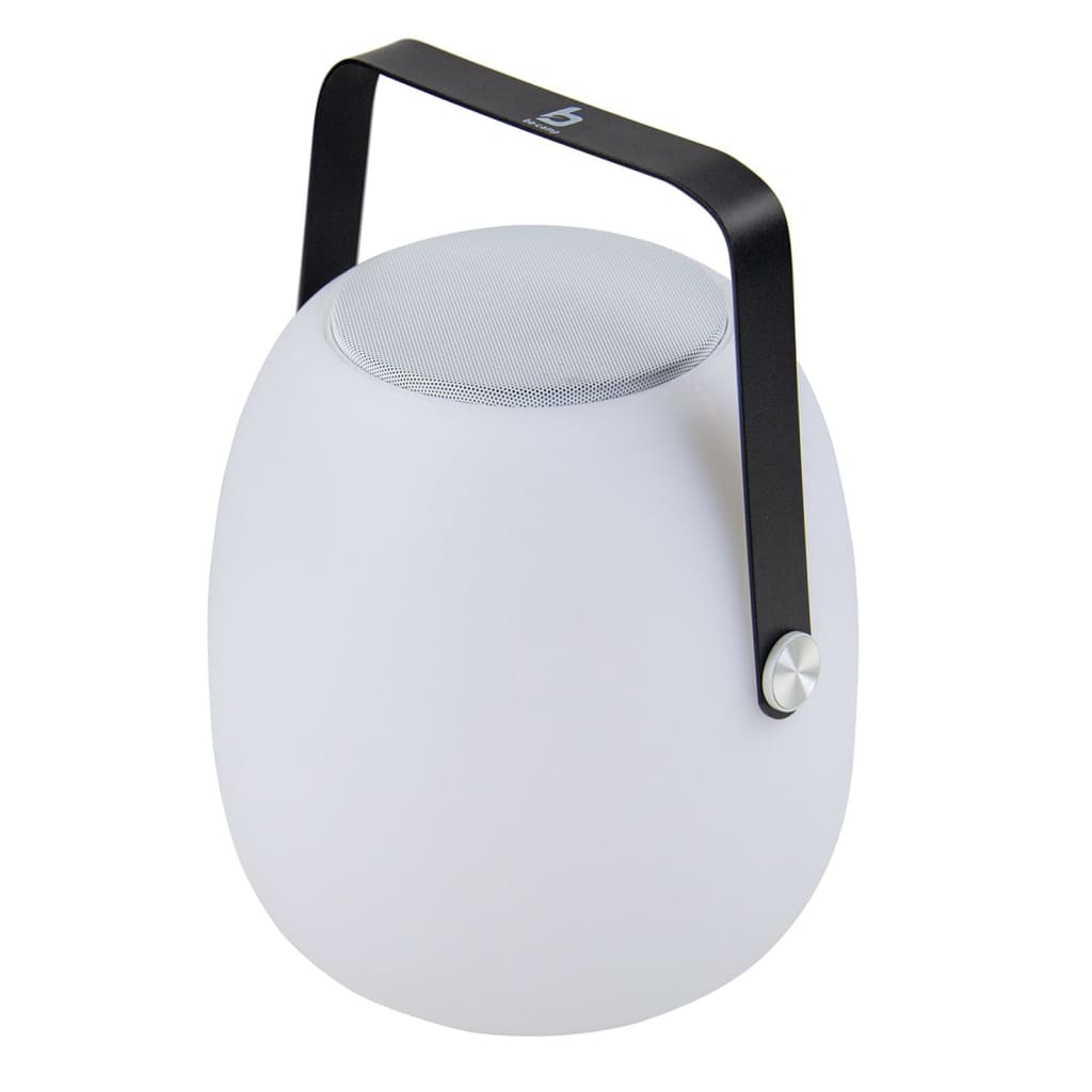 Bo-Camp Lampa stołowa LED z głośnikiem Bluetooth Wade, biało-czarna
