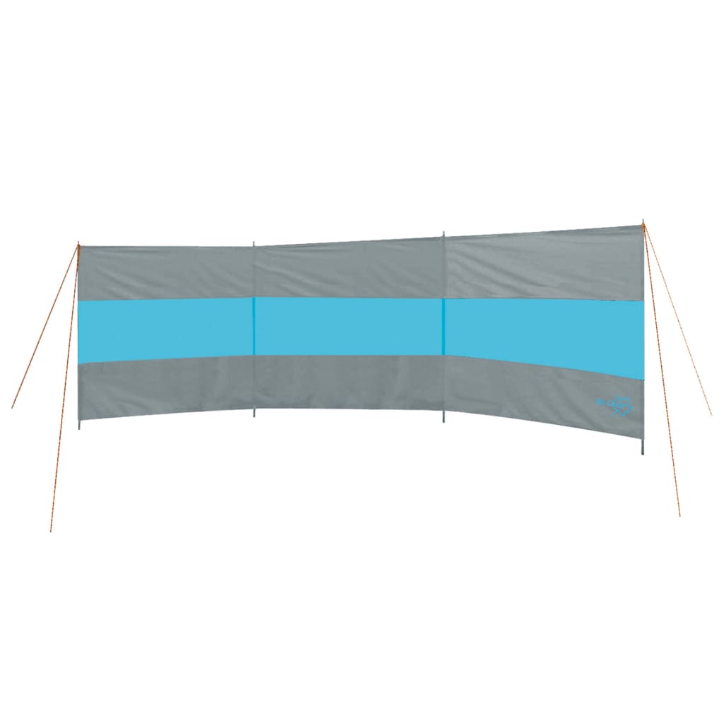 Bo-Camp Parawan plażowy Brendan, 500x140 cm, szaro-niebieski