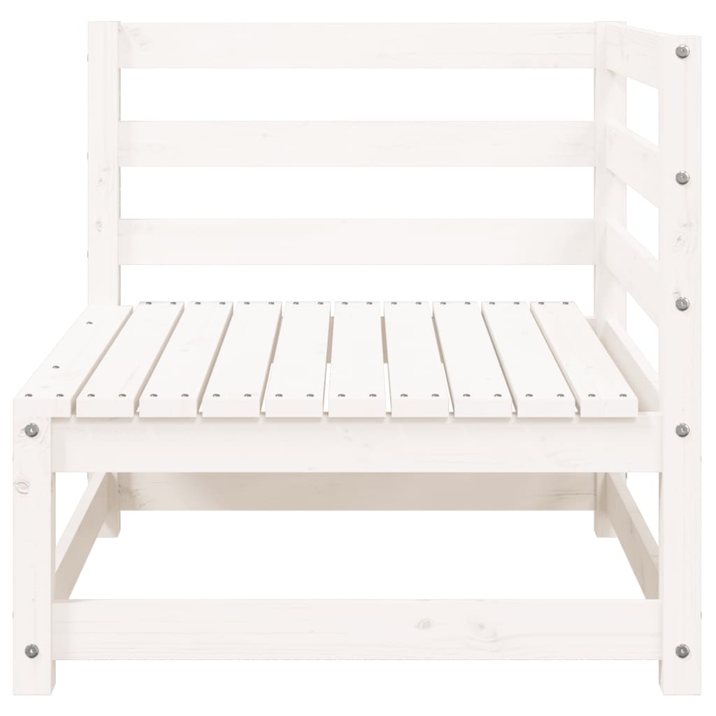 vidaXL Ogrodowa sofa 3-osobowa, biała, lite drewno sosnowe