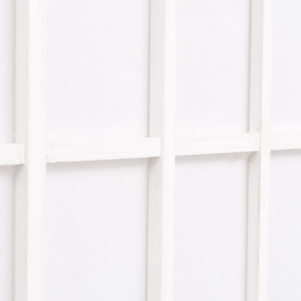 vidaXL Składany parawan 4-panelowy w stylu japońskim, 160x170, biały