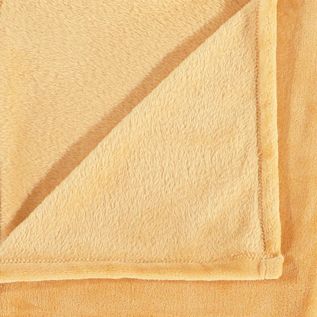 vidaXL Koc, kolor piaskowy, 130x170 cm, poliester