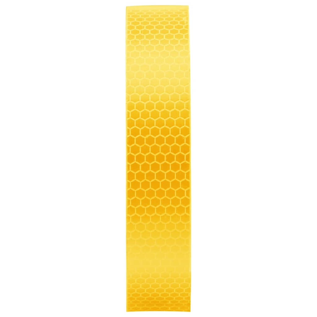 vidaXL Taśma odblaskowa, żółty, 2,5 cm x 20 m, PVC