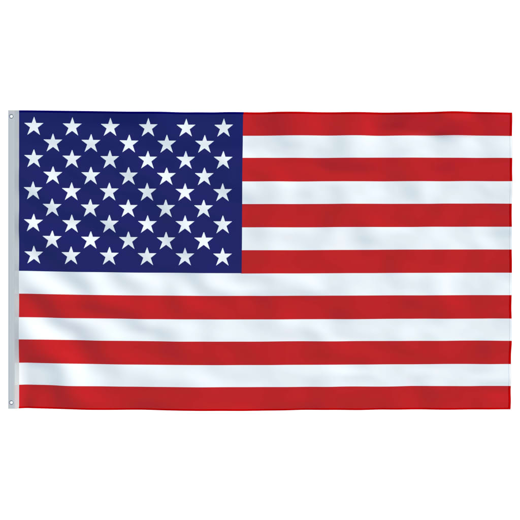 vidaXL Flaga USA z aluminiowym masztem, 6 m