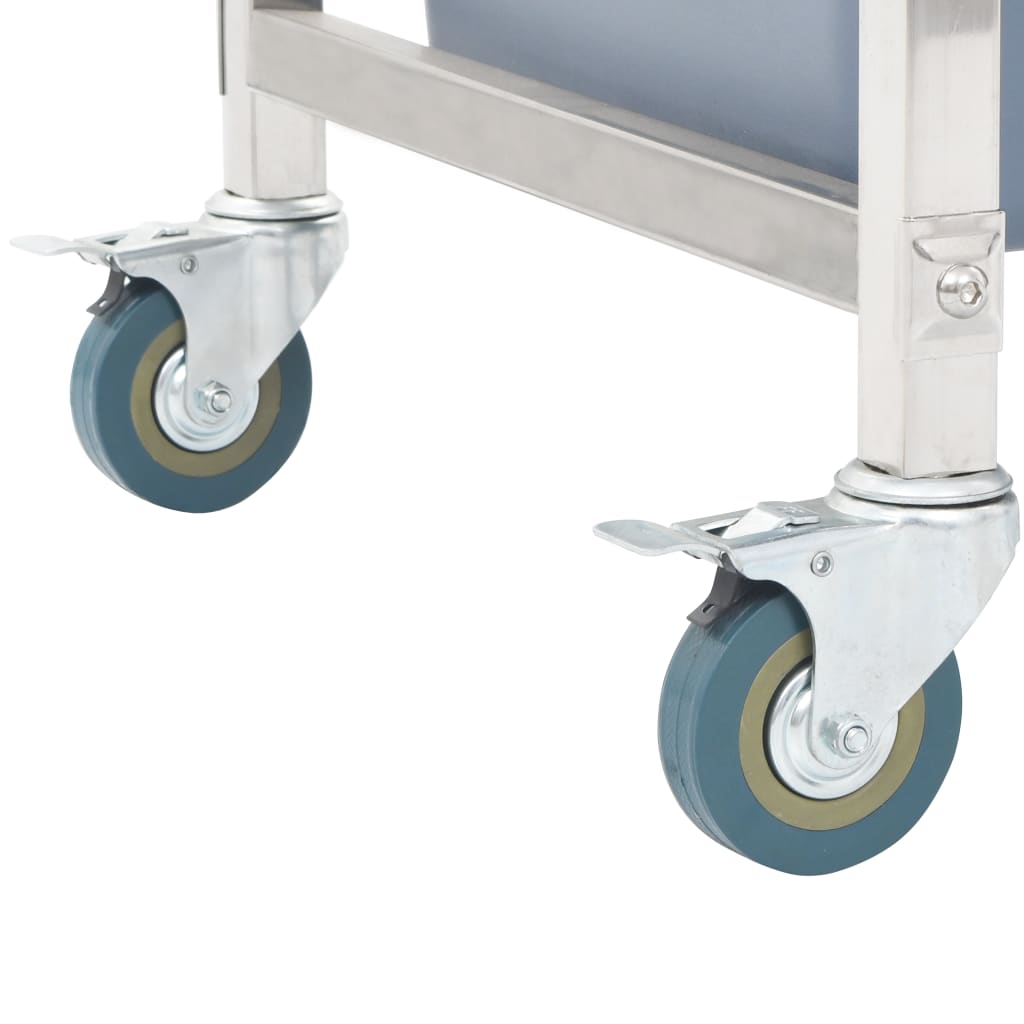 vidaXL Wózek kuchenny z plastikowymi pojemnikami, 82x43,5x93 cm