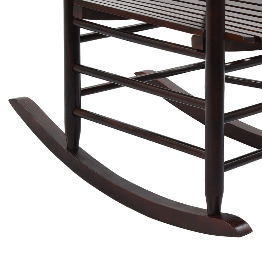 vidaXL Fotel bujany z wygiętym siedziskiem, brązowy, drewno topolowe