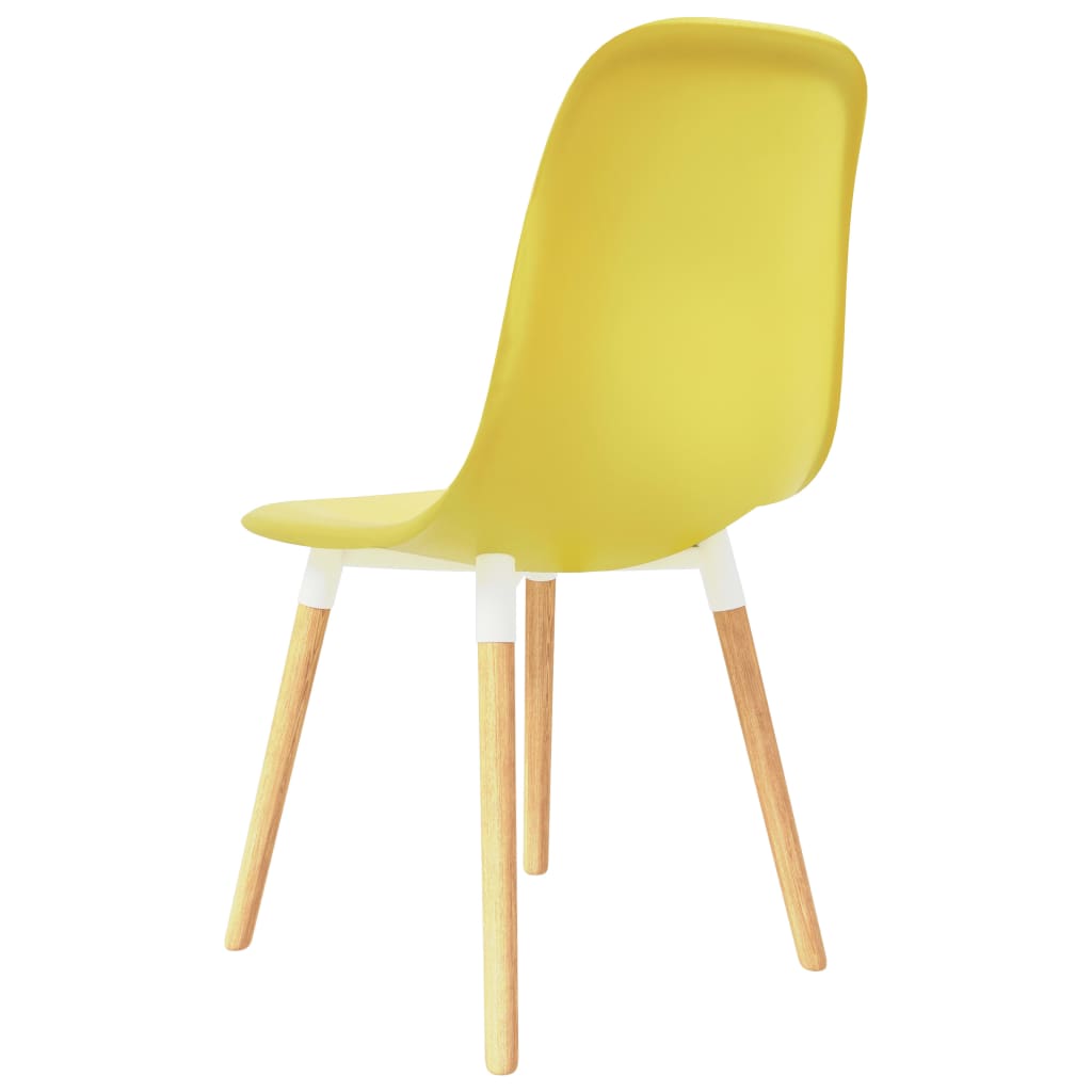vidaXL Krzesła do jadalni, 4 szt., żółte, plastik