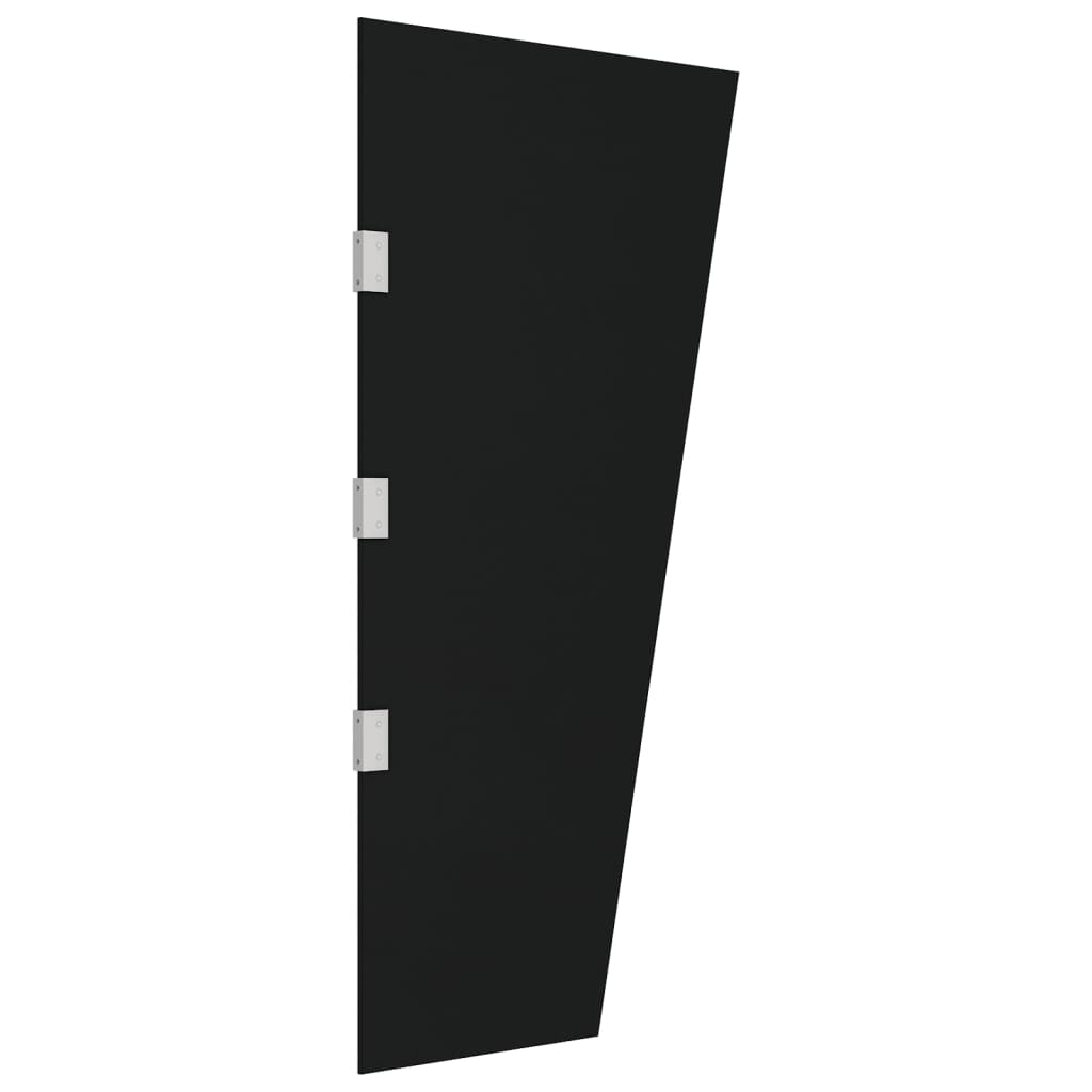 vidaXL 2 ścianki do zadaszenia nad drzwi, czarne, hartowane szkło