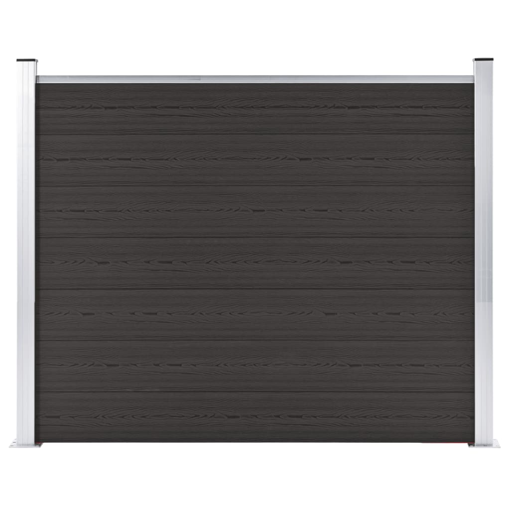 vidaXL Panel ogrodzeniowy z WPC, 180x146 cm, czarny