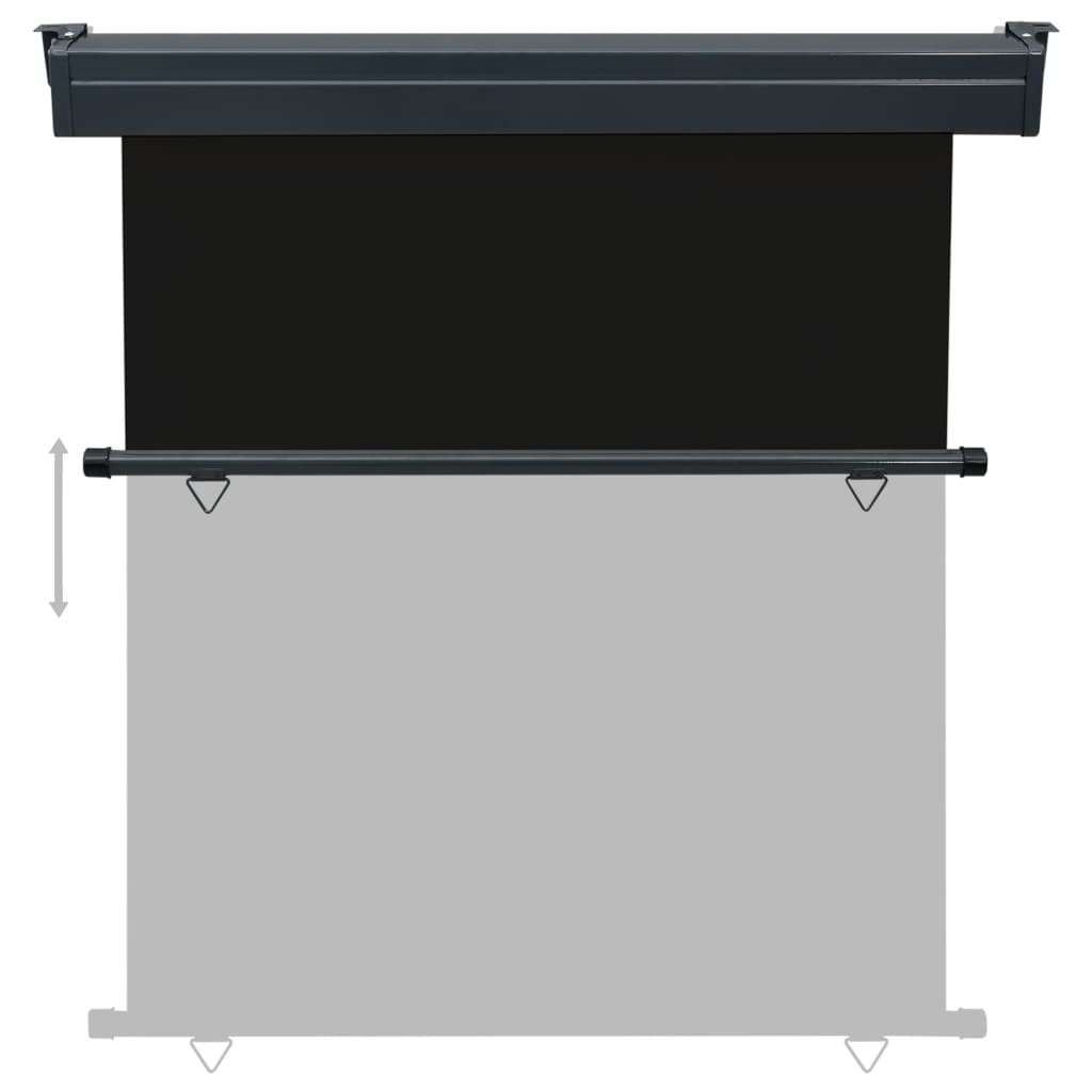 vidaXL Markiza boczna na balkon, 160 x 250 cm, czarna