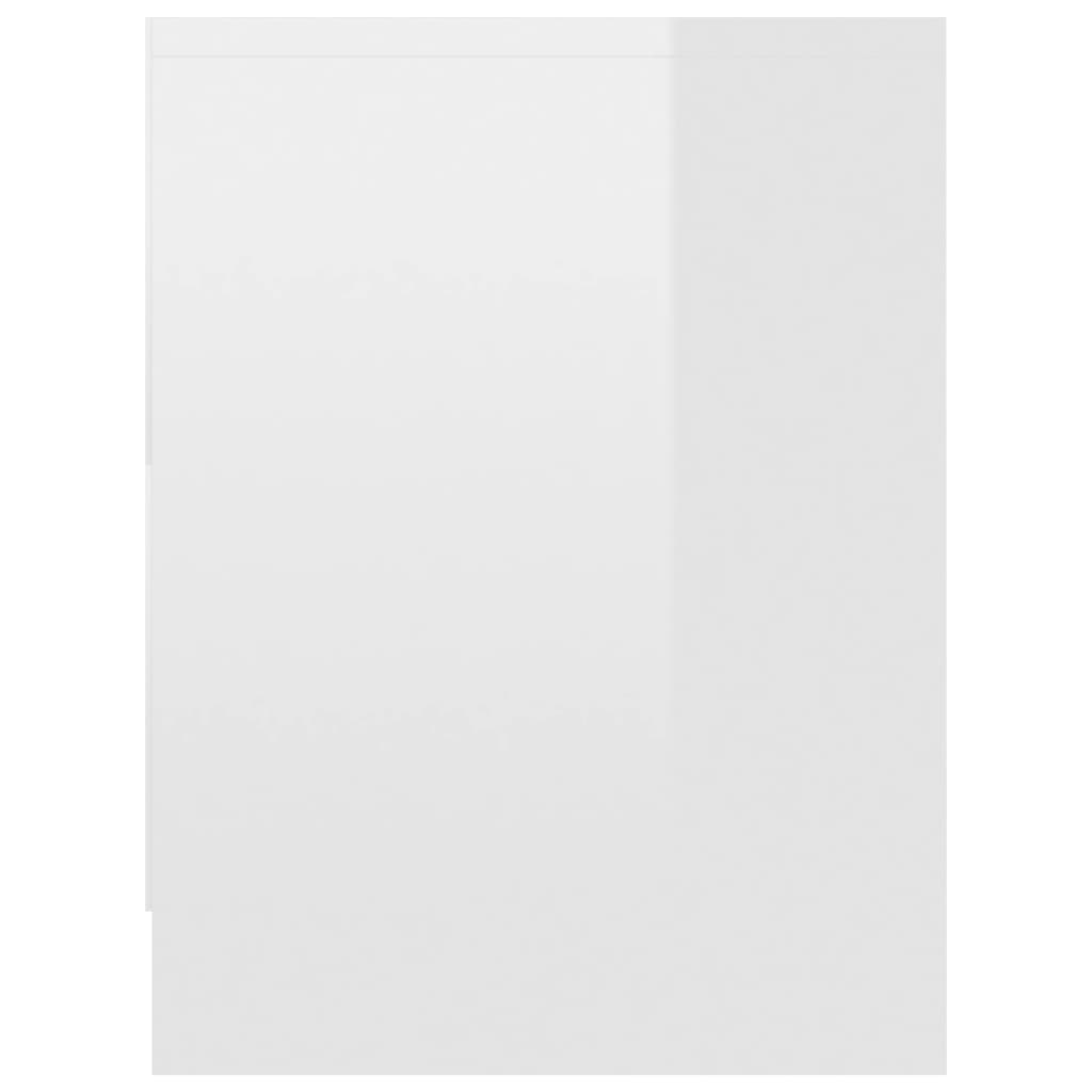 vidaXL Szafka nocna, wysoki połysk, biała, 40x30x40 cm