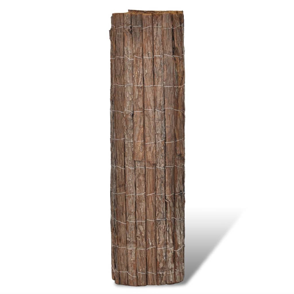 vidaXL Ogrodzenie z kory, 400 x 100 cm
