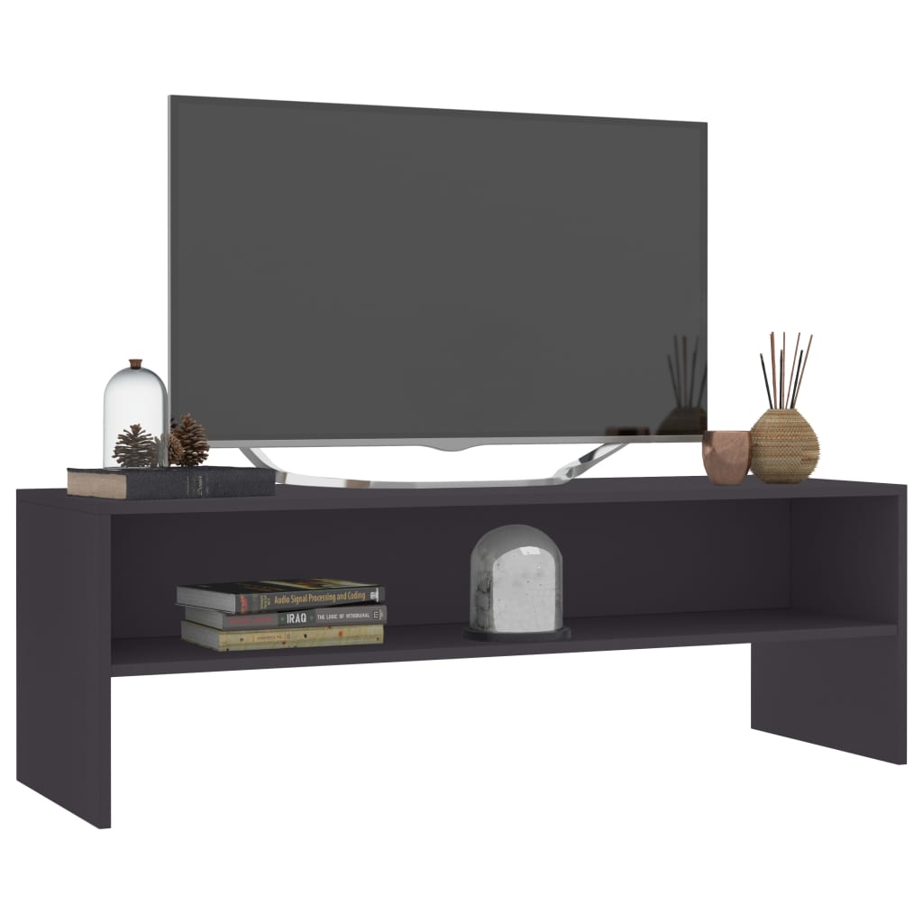 vidaXL Szafka pod TV, szara, 120x40x40 cm, materiał drewnopochodny