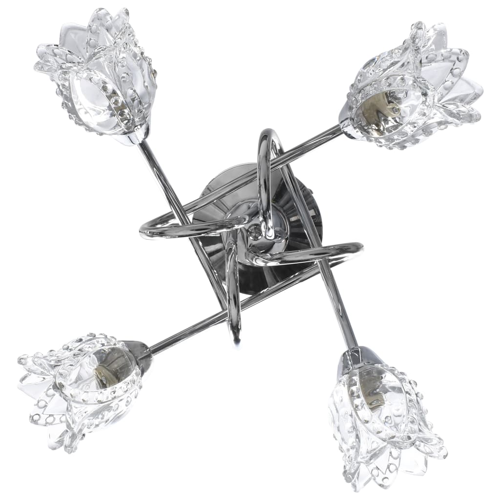 vidaXL Lampa sufitowa z kloszami w kształcie kwiatów, 4 żarówki G9