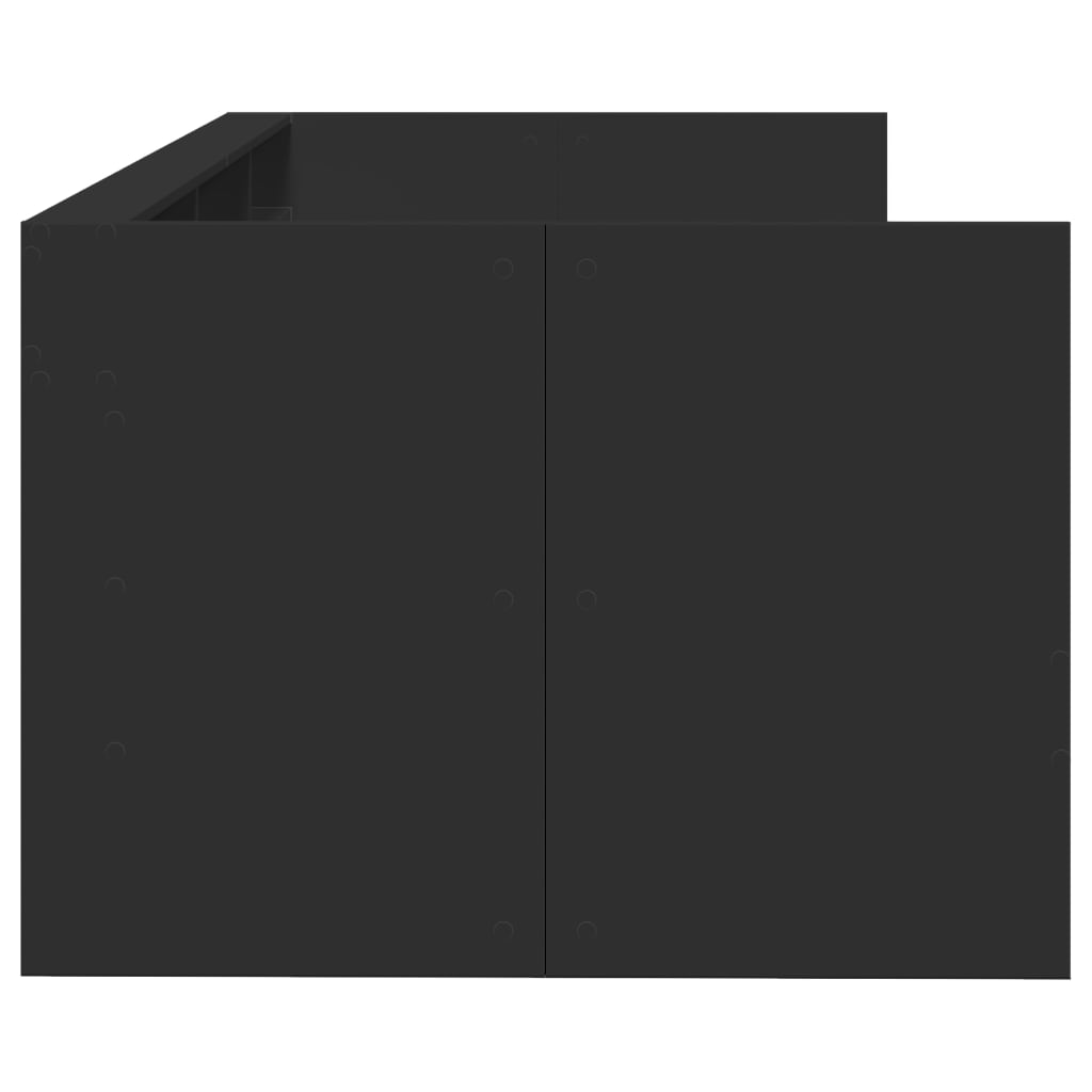 vidaXL Rama łóżka dziennego z szufladami, czarna, 75x190 cm