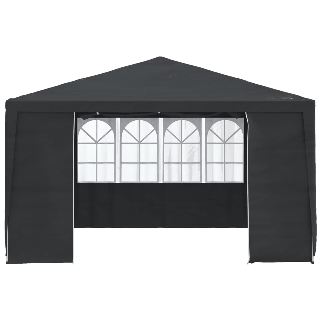 vidaXL Namiot imprezowy ze ściankami, 4x4 m, antracytowy, 90 g/m²