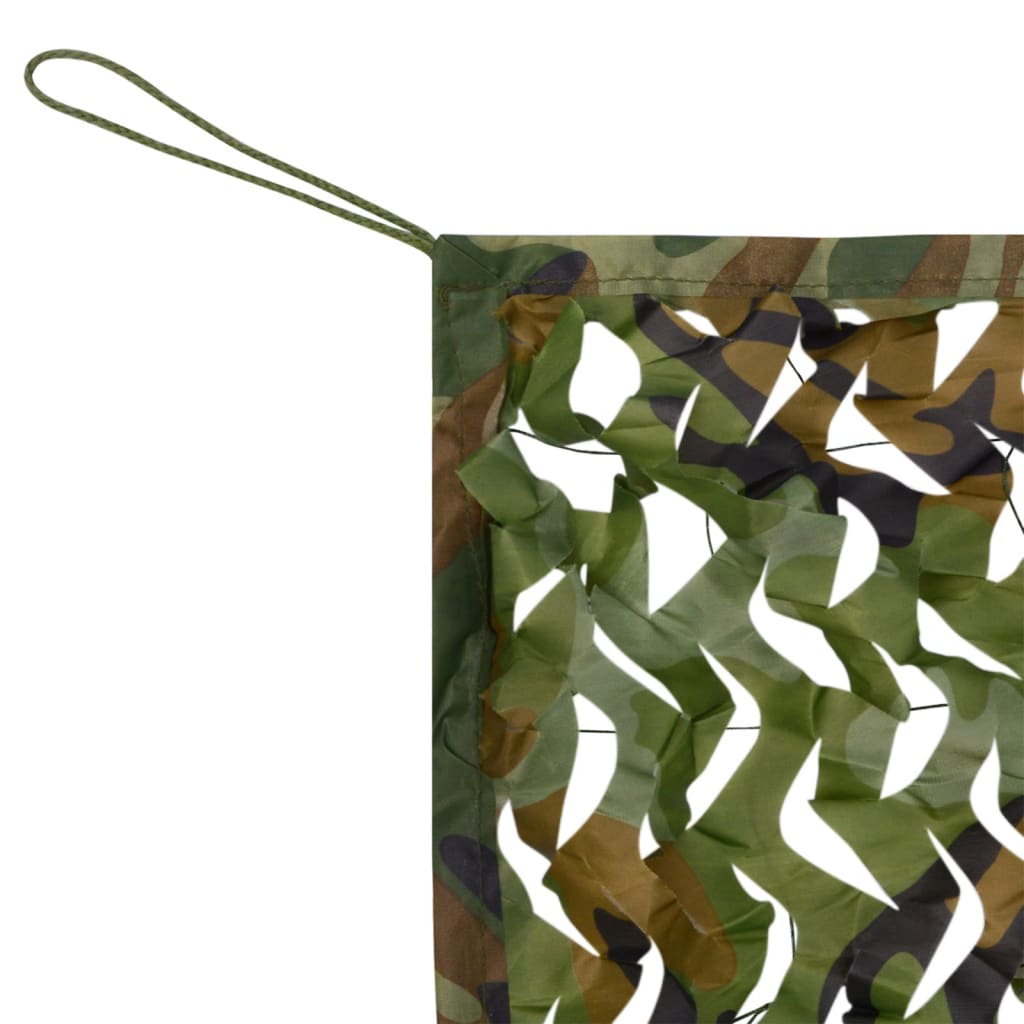 vidaXL Siatka maskująca z torbą do przechowywania, 1,5x5 m, zielona